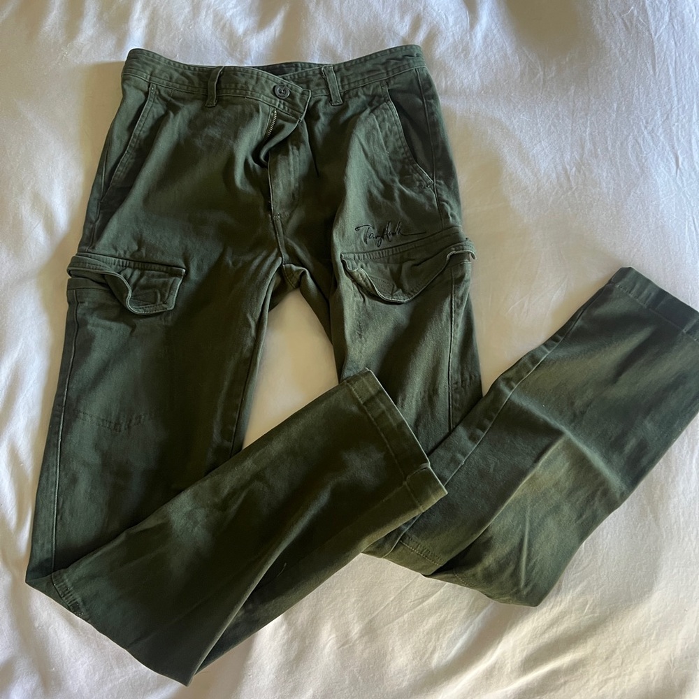 Tony Hawk Olive Green Cargo Pants Size 30/30